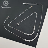 Sparkling Cz Sleek Anklet