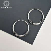 Slender Oxidised Bali Earrings