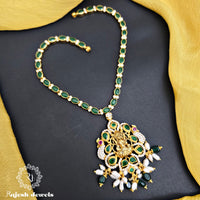 Graceful Green Lakshmi Neckpiece