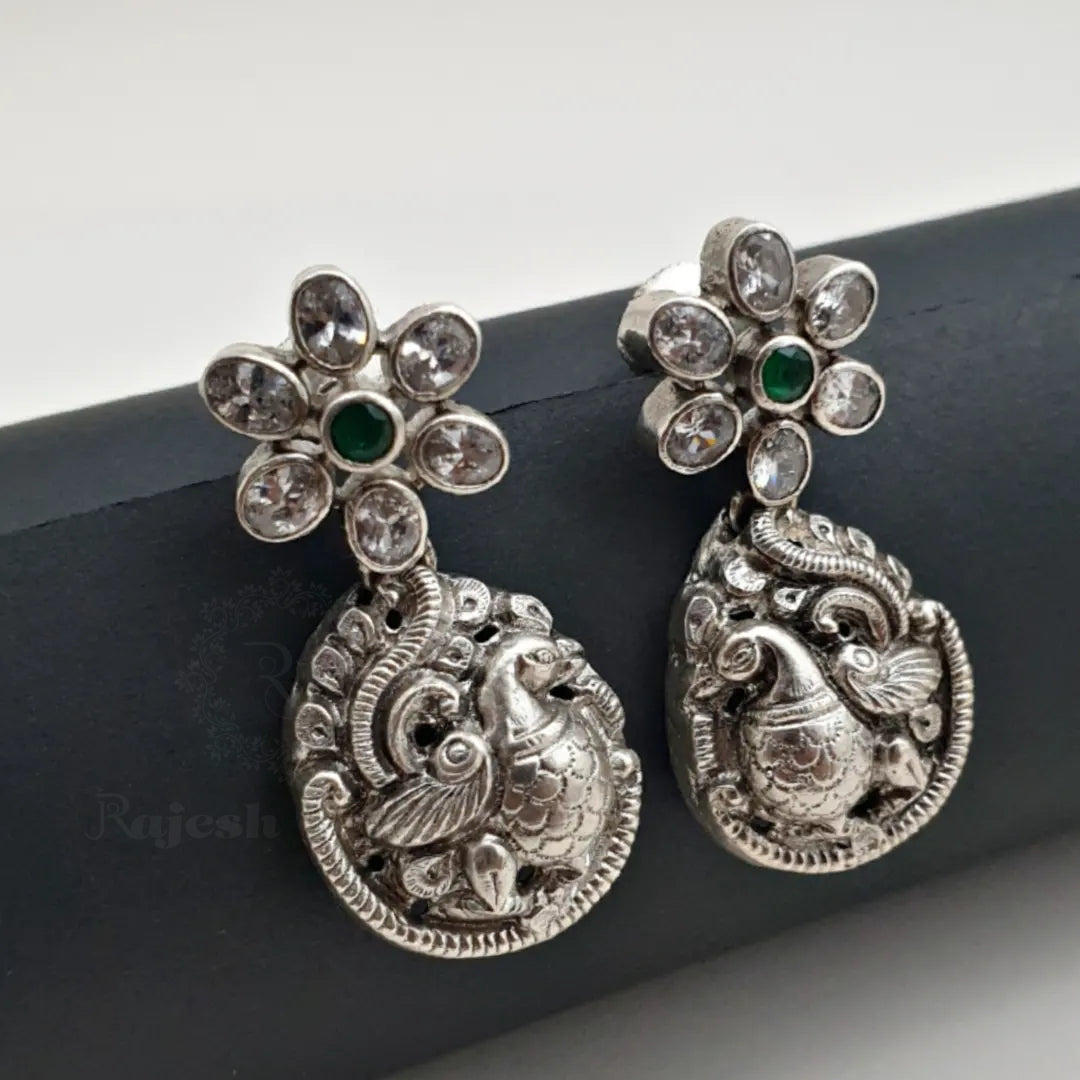 Embrace Peacock Nakshi Earrings