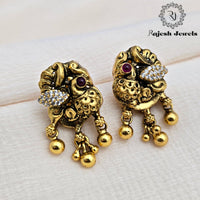 Mesmerizing Kemp Nakshi Gold Plated Earrings