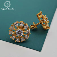 Glorious Cz Gold Plated Earrings