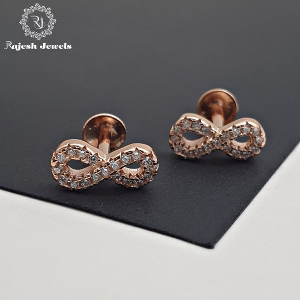 Infinite Cz Rosegold South Screw Studs