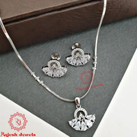 CZ Silver Pendent Set