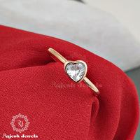 Dashing Heart Cz Finger Ring