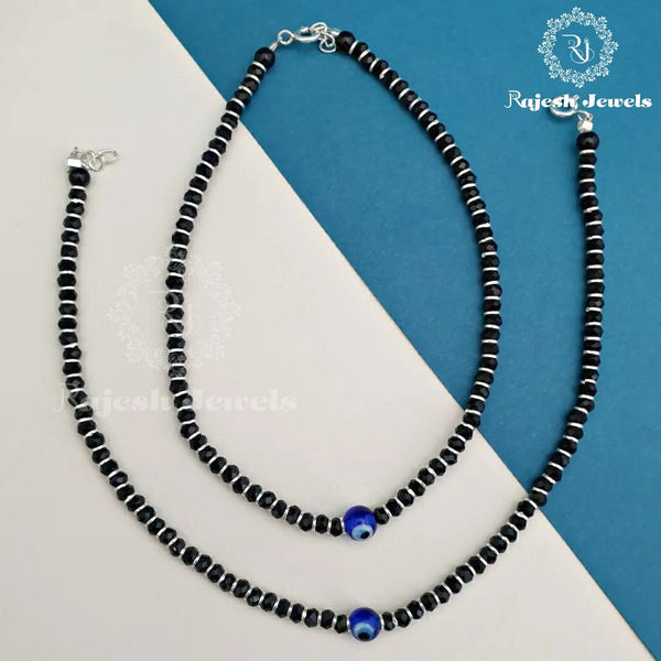 Elegant Black Beads Anklet