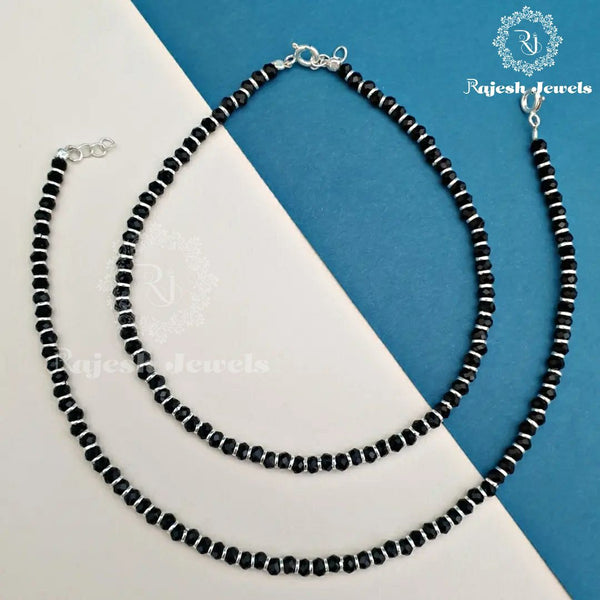 Adorable Black Beads Anklet