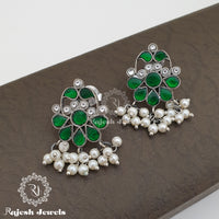 Jade Green Kundan Earrings