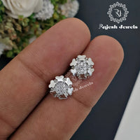 Intricate Cz Stud Earrings