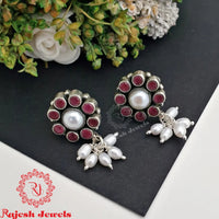 Floral Pearl Drop Earrings