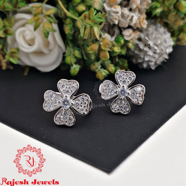 Floral Cz Bali Earrings