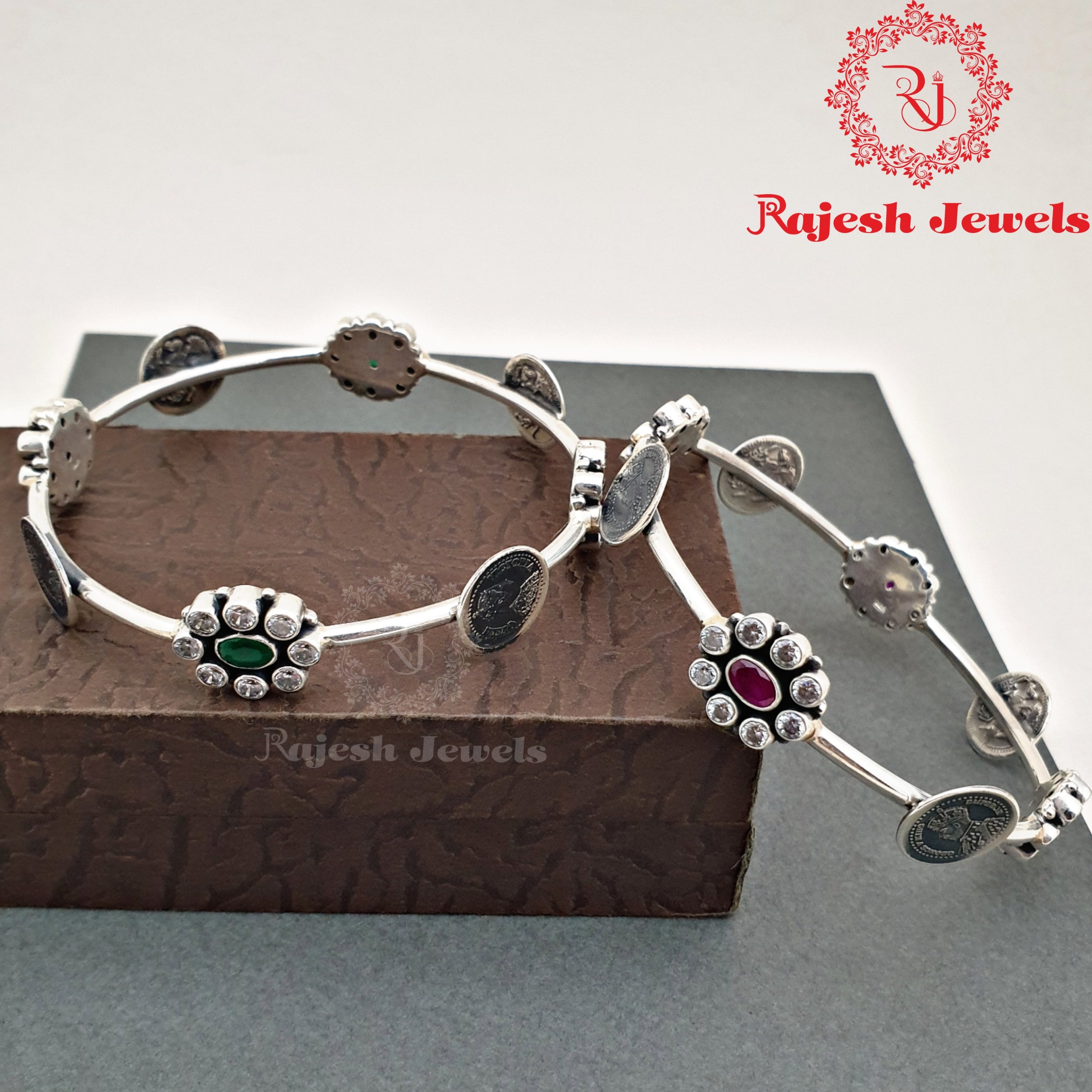 Oxidised Queen Victoria Bangle