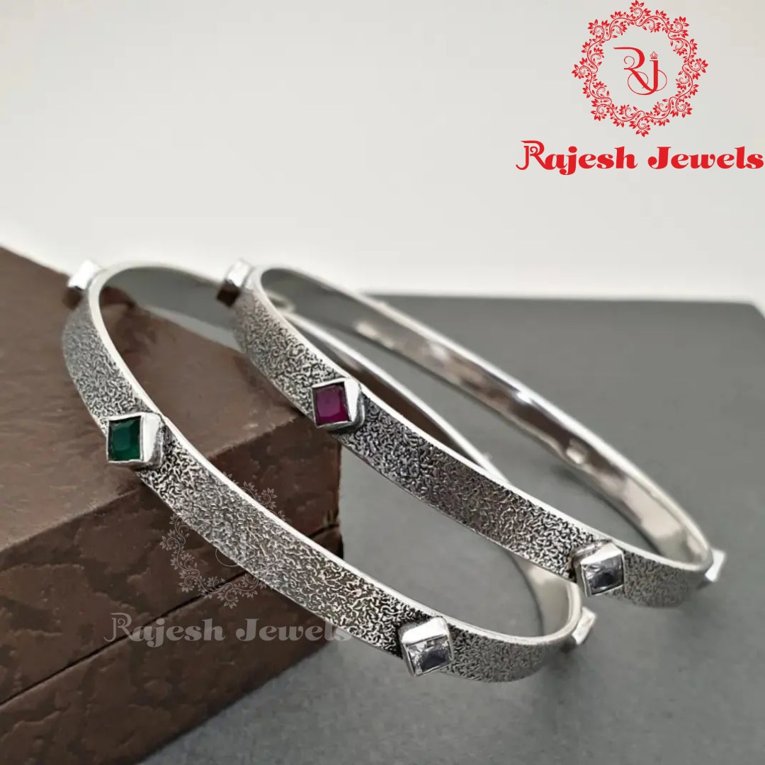 Flat Square Cutstone Bangles (Size-2.8)