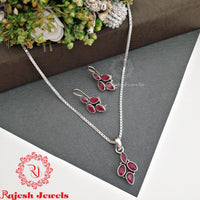 Ruby Red Pendant Set