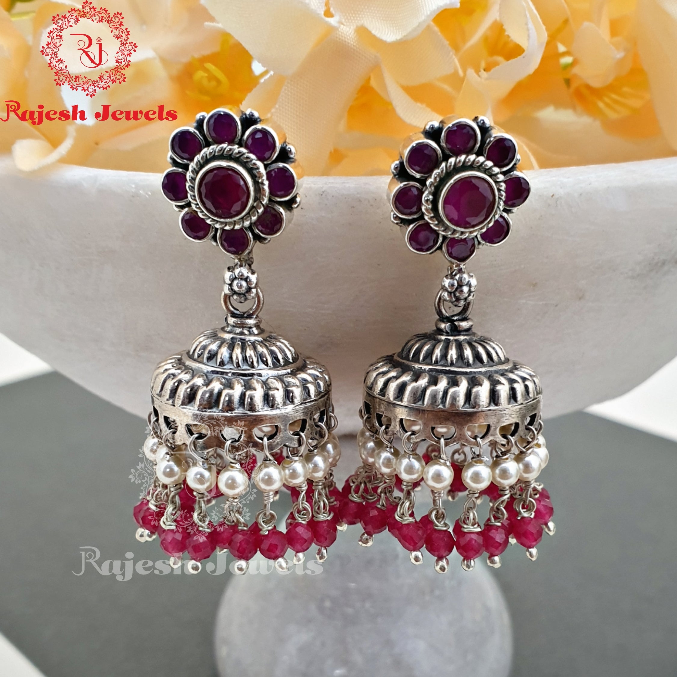 Fancy Oxidised Jumka