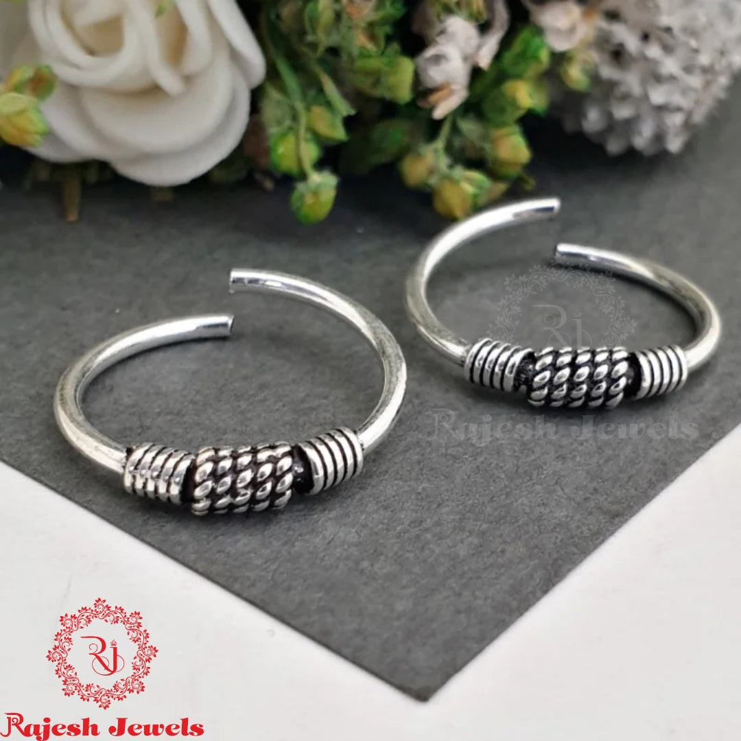 Wonderful Oxidised Pure Silver Toerings