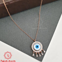 Rosegold Evil Eye Chain & Pendant