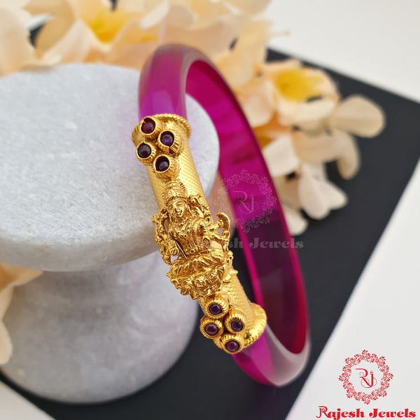 Attractive Lakshmi Gold Polished Bangle