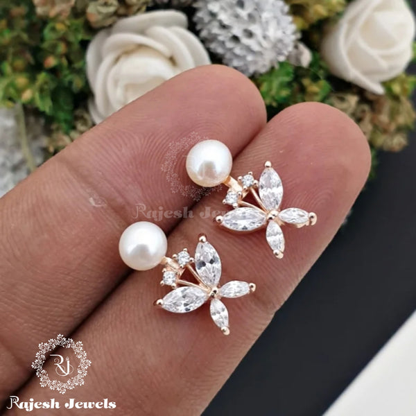 Beautifull Butterfly Cz Studs