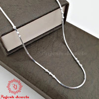 Sleek Pure Silver Ladies Chain