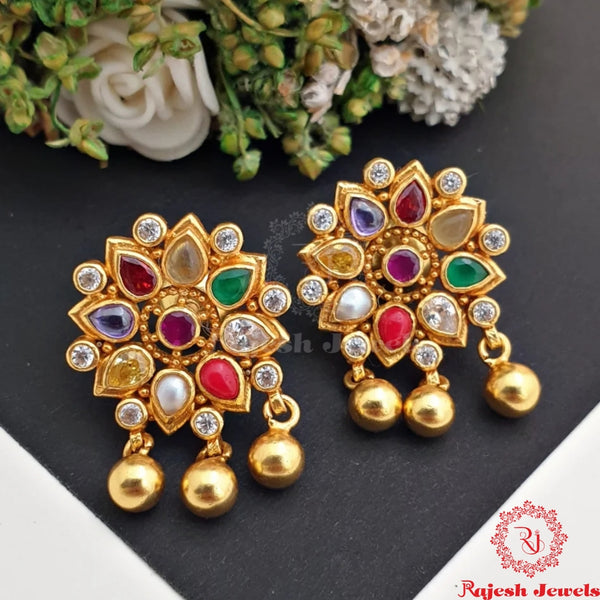 Navrathan Pure Silver Studs