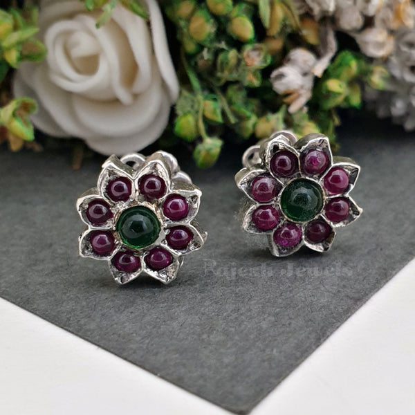 Fine Floral Pure Silver Studs