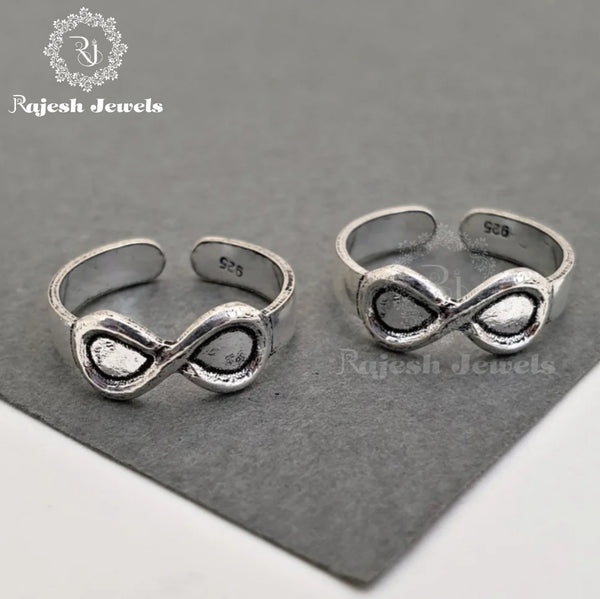 Plain Infinite Pure Silver Toerings