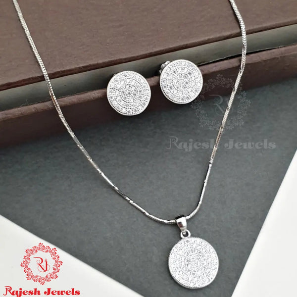 Round Shape Pure Silver Pendant