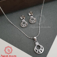 Classic Pure Silver Pendant Set