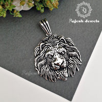 Roaring Lion Face Pendant