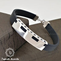 Classy Pure Silver Silicon Bracelet