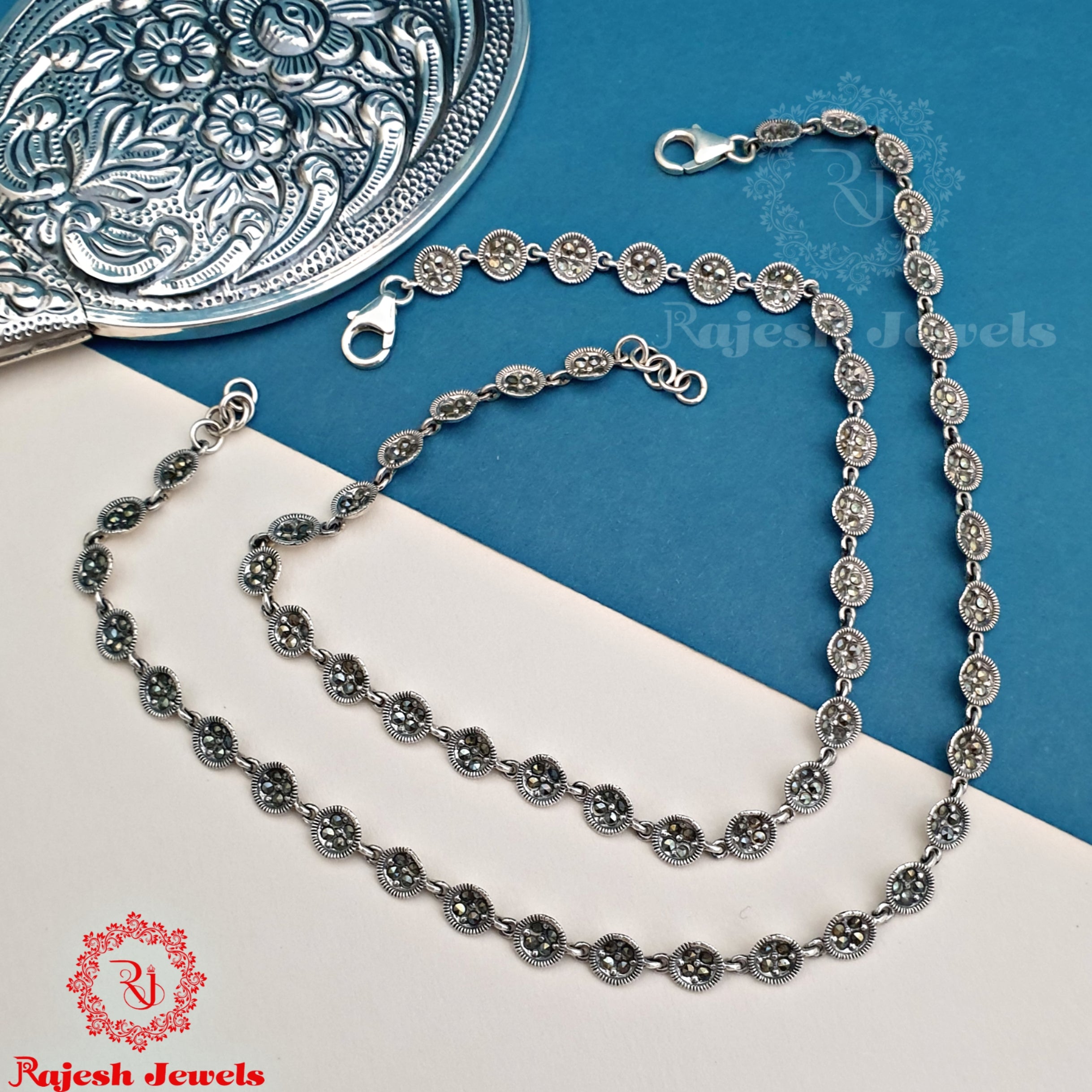 Classic Round Marcasite Anklet