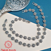 Floral Marcasite Anklet