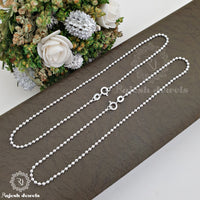 Silver Ball Sleek Anklet