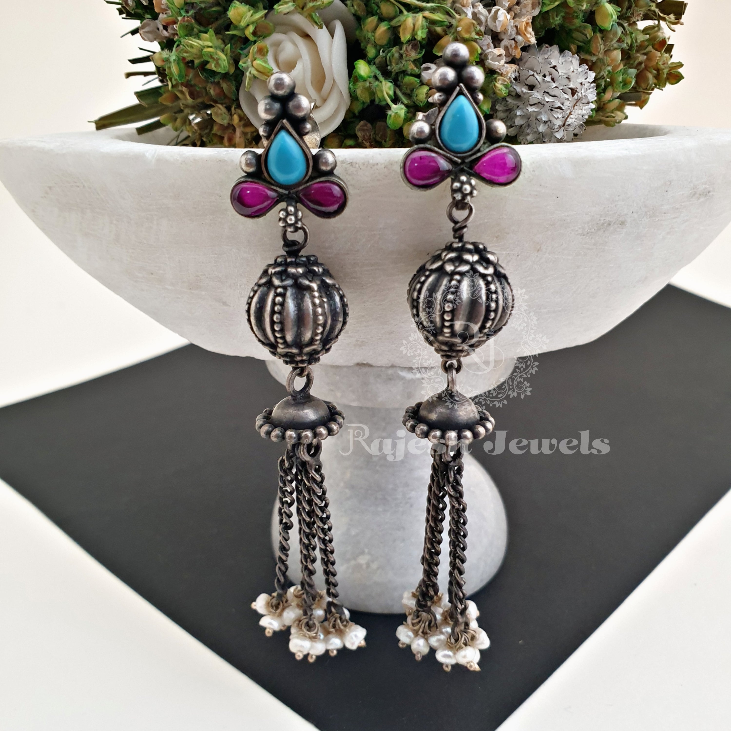 Tribal Oxidised Earrings