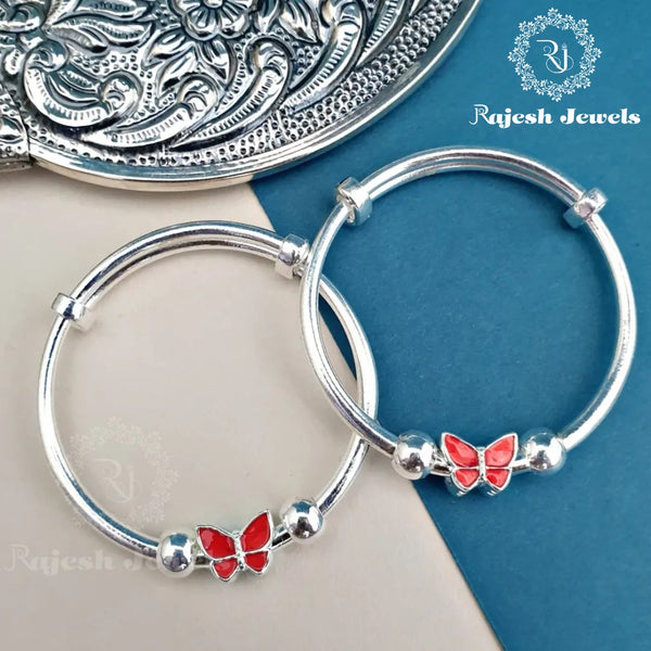 Cute Butterfly Silver Baby Kada