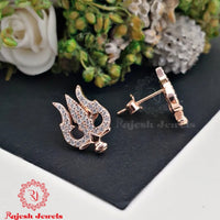 Trishul Design Pure Silver Studs