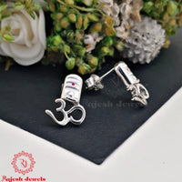 Om Design Pure Silver Stud