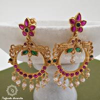 Floral Chandbali Earrings