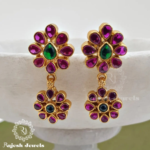 Kempu Pearl Jhumki Earrings - JMK2513 – Kalanjali Collections