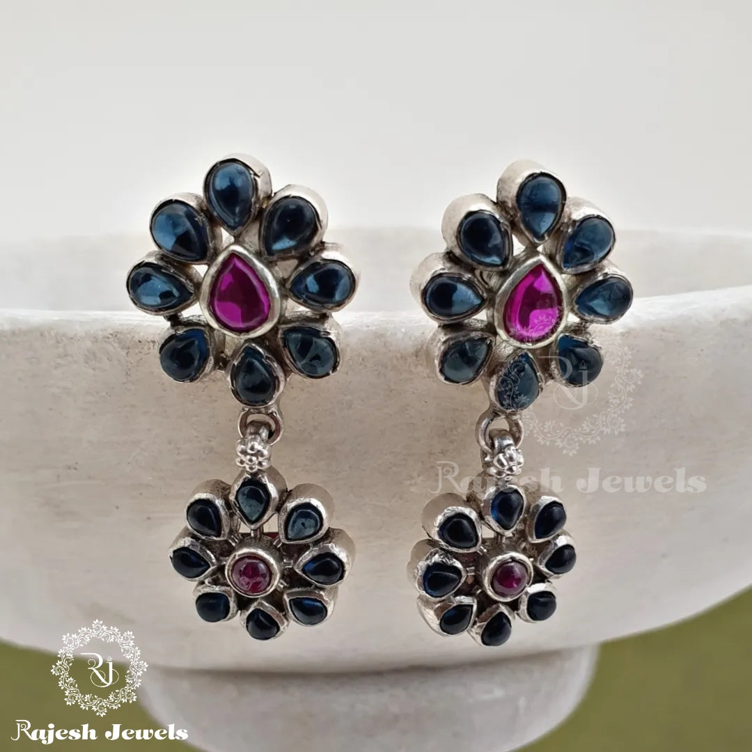 Fantastic Blue Oxidised Earrings