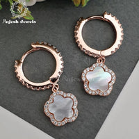 MOP Cz Bali Earrings