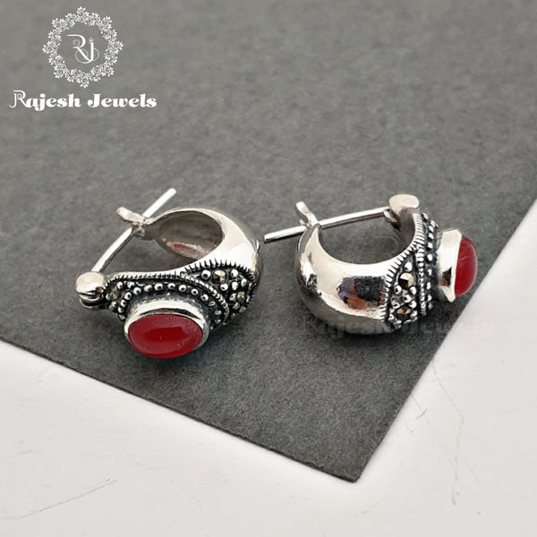 Classy Red Marcasite Bali Earrings