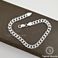 Sleek Lazer Cut Curb Men's Bracelet