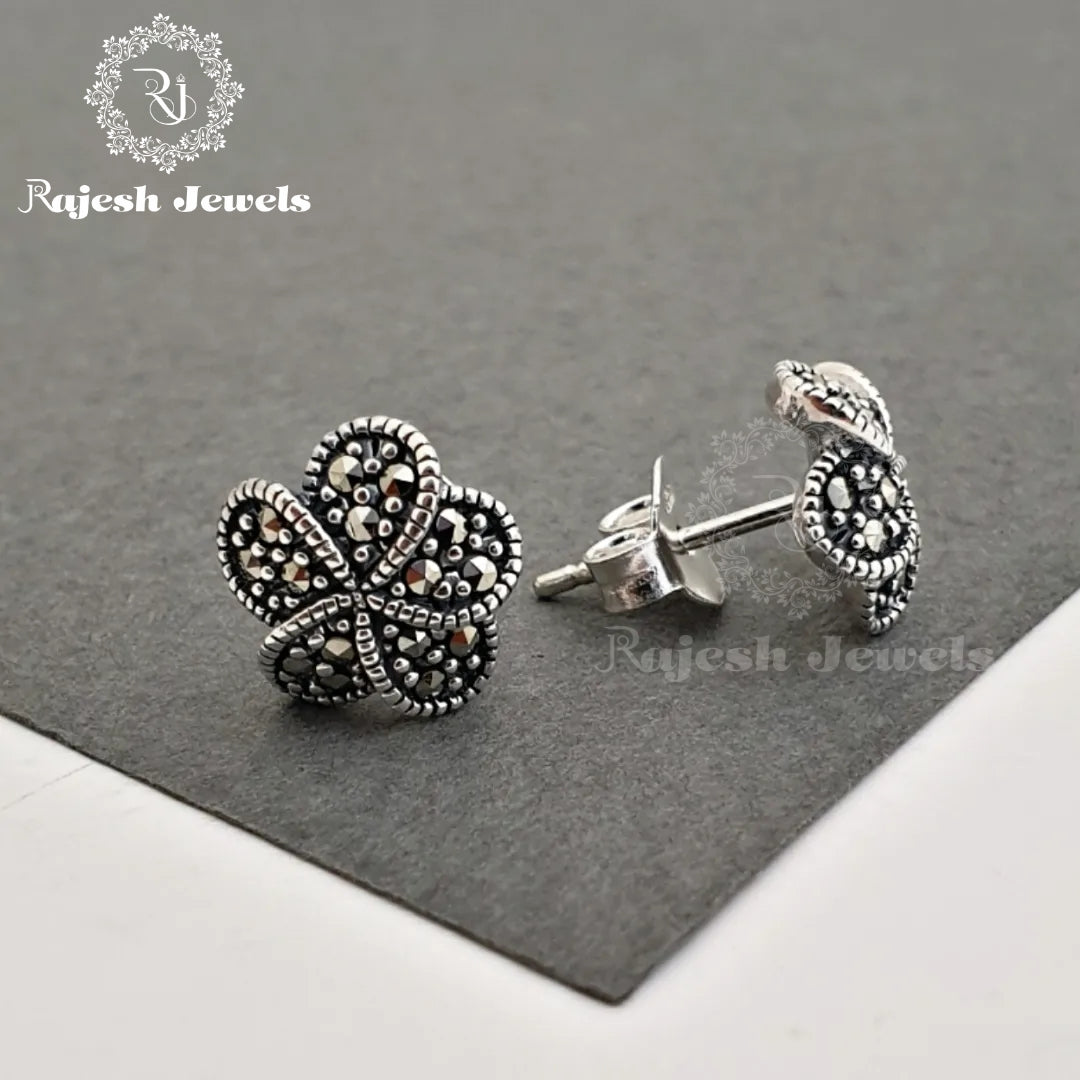 Floral Marcasite Studs