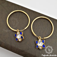 Gracefull Kundan Hoop Earrings