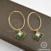 Stunning Kundan Hoop Earrings