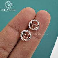 Gracefull Heart Cz Studs